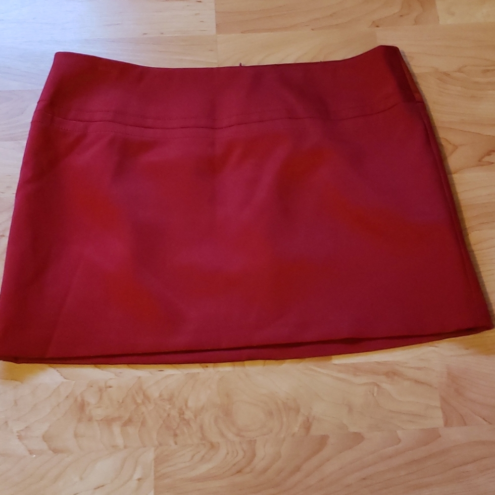 Red short mini skirt